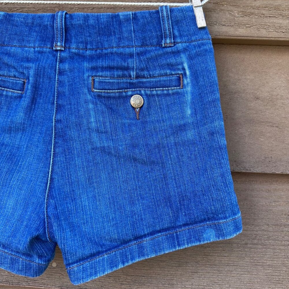 J Crew Womens Denim Shorts Size 2 With Front & Back Pockets Button Details Cotto - Picture 6 of 8